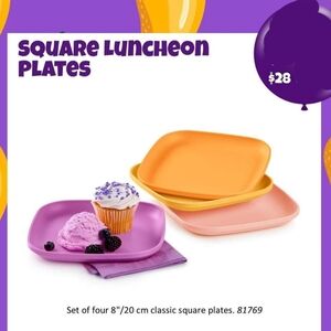 Tupperware Reheatable luncheon plates